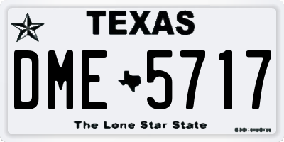 TX license plate DME5717