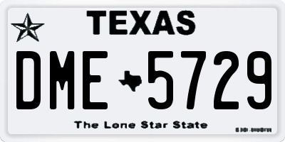 TX license plate DME5729