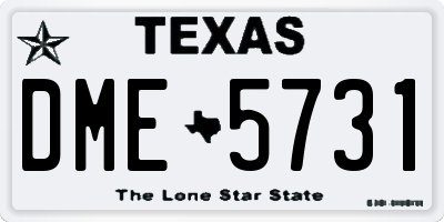 TX license plate DME5731