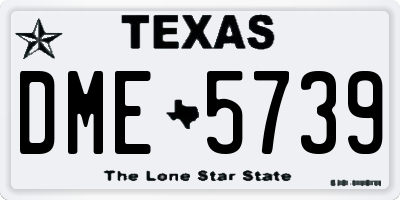 TX license plate DME5739