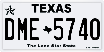TX license plate DME5740