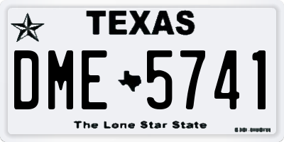 TX license plate DME5741