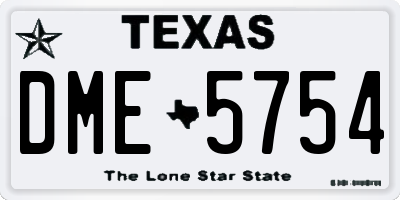 TX license plate DME5754