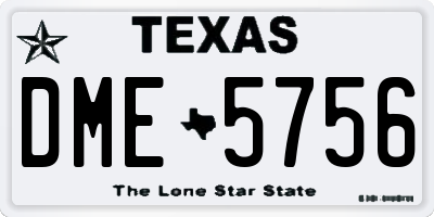 TX license plate DME5756