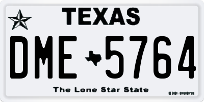 TX license plate DME5764