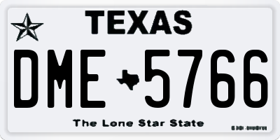 TX license plate DME5766