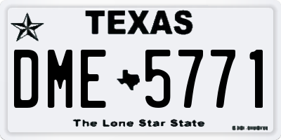 TX license plate DME5771