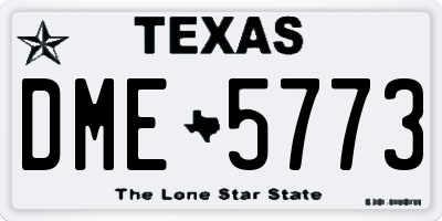 TX license plate DME5773