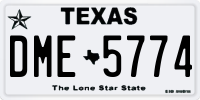 TX license plate DME5774