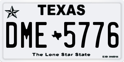 TX license plate DME5776