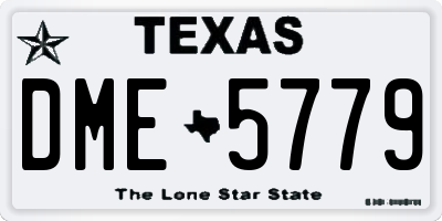 TX license plate DME5779