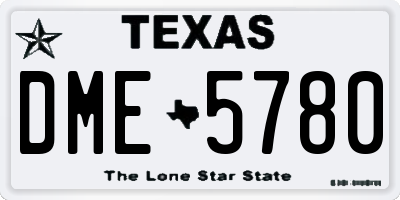 TX license plate DME5780