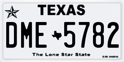 TX license plate DME5782