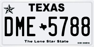 TX license plate DME5788