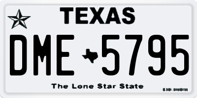 TX license plate DME5795