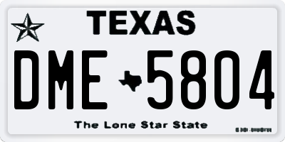 TX license plate DME5804