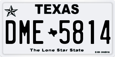 TX license plate DME5814