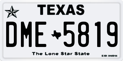 TX license plate DME5819