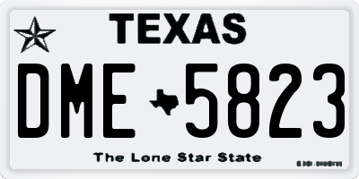 TX license plate DME5823