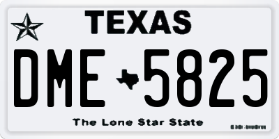 TX license plate DME5825