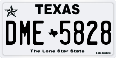 TX license plate DME5828