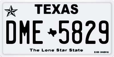 TX license plate DME5829