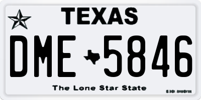 TX license plate DME5846