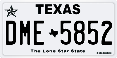 TX license plate DME5852