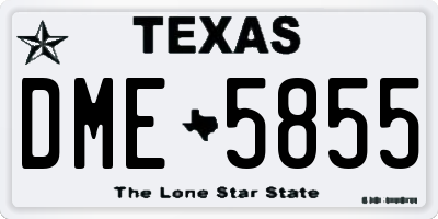 TX license plate DME5855