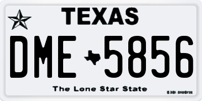 TX license plate DME5856