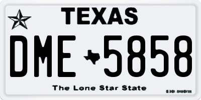 TX license plate DME5858
