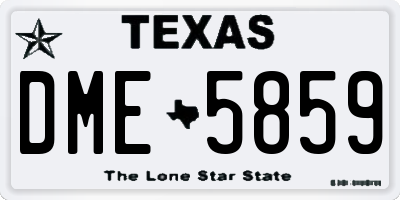 TX license plate DME5859