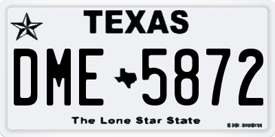 TX license plate DME5872