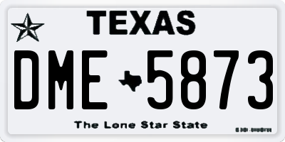 TX license plate DME5873