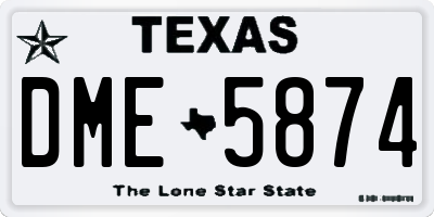 TX license plate DME5874