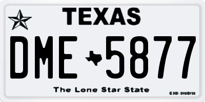 TX license plate DME5877