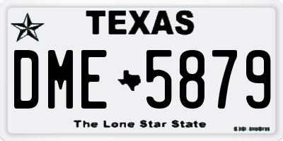 TX license plate DME5879