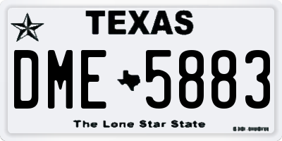 TX license plate DME5883