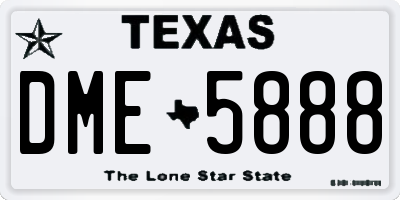TX license plate DME5888