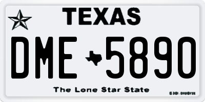 TX license plate DME5890