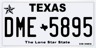TX license plate DME5895