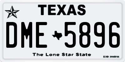 TX license plate DME5896