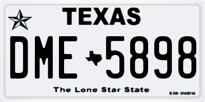 TX license plate DME5898