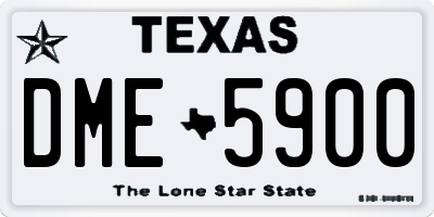 TX license plate DME5900