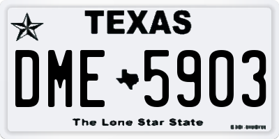 TX license plate DME5903