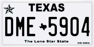 TX license plate DME5904