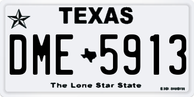 TX license plate DME5913