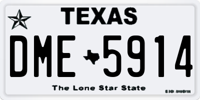 TX license plate DME5914