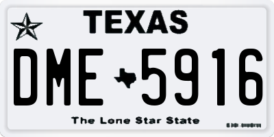 TX license plate DME5916