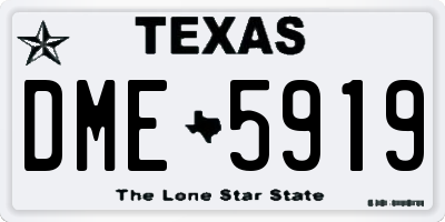TX license plate DME5919